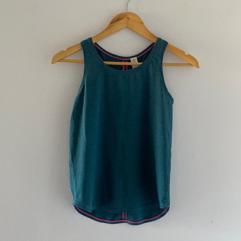 Ivivva Teal Cut Back Tank